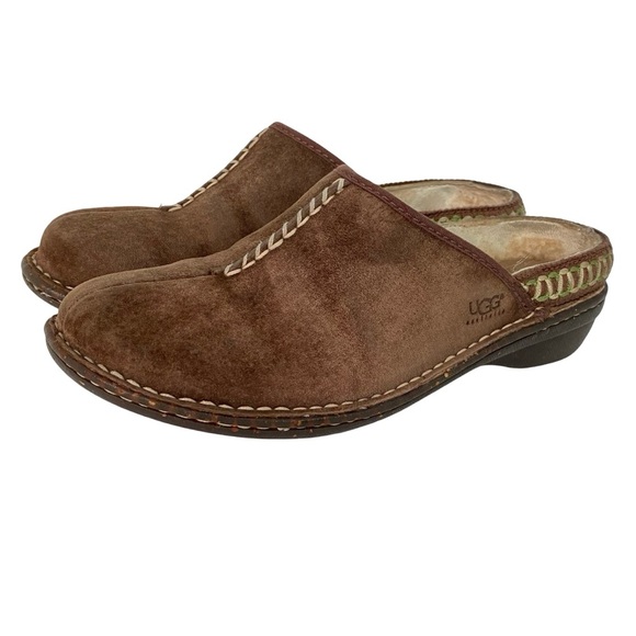 UGG Suede Mules Clogs Shoes Womens Size 8 Uggs Kohala Mule Brown Slide On Casual - Picture 3 of 16